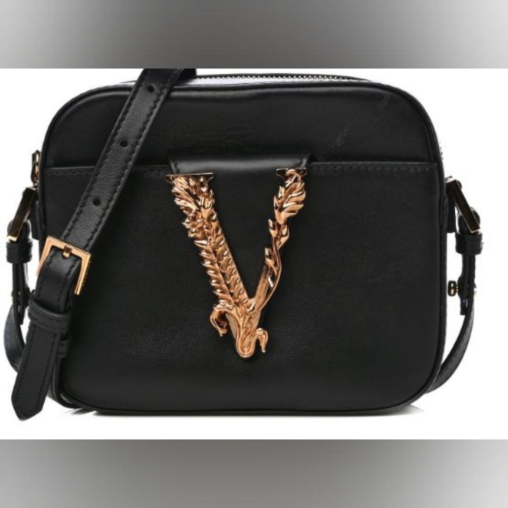 Auth Versace Black Purse